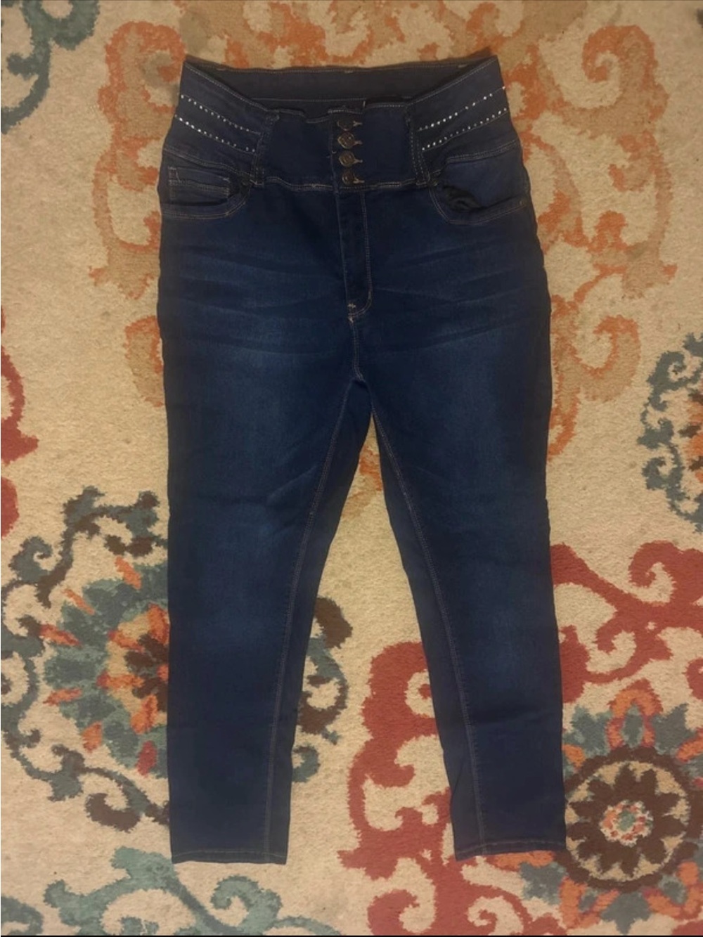 BAMBOO Dark Blue High-Waist Stretch Women’s Jeans size 17